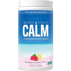 NATURAL VITALITY 素食無麩質舒壓水果風味飲沖泡粉 覆盆子檸檬口味, 453克, 1個