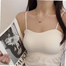 이너웨어 여자 나시티 끈나시 캡내장 여름 크롭 59000EA 1EA, 화이트 FREE