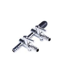 不鏽鋼調節閥 氧氣分流閥 分接閥 調氣閥 鐵二通 長度：5cm, 不鏽鋼, 1個