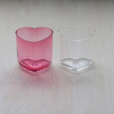 日本廣田硝子 心型點心杯 玻璃杯 共6款 WUZ屋子 甜點杯 飲料杯 送禮 愛心杯 水杯, 玻璃杯-透明, 1個