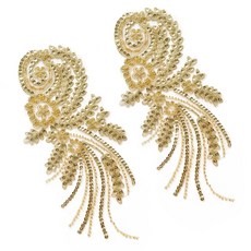 의류 액세서리를 위한 우아한 라인스톤 장식 신발 및 가방 장식 2개, 골드