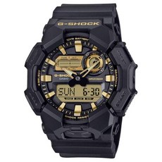 G-Shock Casio 아날로그 디지털 워치 10년 배터리 GA010 블랙 골드.