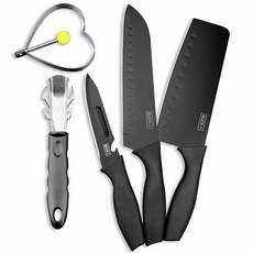 德國黑鋼 廚房刀具套裝 五件套 水果刀 切肉刀 料理刀 家用不銹鋼刀, 1個