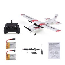 RC 비행기 FX801 전기 글라이더 Cessna 2CH EPP 야외 고정익, 2.With 2 battery, 1개
