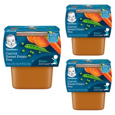 Gerber 2단계 어린이 식품 113g, 혼합 채소(Mixed Vegetables), 226g, 3개