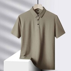上衣男polo衫冰絲涼感運動上衣夏季透氣短袖大尺碼吸濕排汗休閒短袖速乾商務工作服寬鬆翻領上衣POLO衫男士華夫格男裝衣服