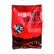 타올라 캠핑용 바베큐 봉지 백탄 참숯, 2kg, 1개