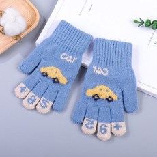 【臺灣出貨】五指手套 翻蓋手套 兒童手套秋冬季保暖防風翻蓋男女童寶寶加絨加厚防凍卡通半指手套 兒童手套 兒童冬季手套 K