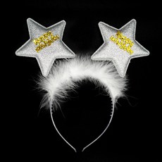 파티짱 Happy New Year 별 머리띠 새해 해피뉴이어 연말 파티, 실버