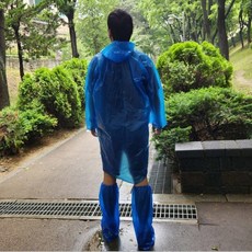 올피노 비닐 발목커버 우비 일회용 오픈형 상의 발목커버 세트