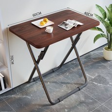 접이식 식탁 미니 테이블 간편 공간활용 책상 원룸 2인 6인용, 0cm, E. 강화된 짙은 나무 60x40x70