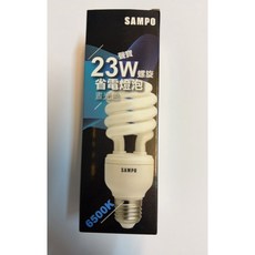 SAMPO 螺旋燈泡 23W, 1個, G E奇異螺旋24瓦白光