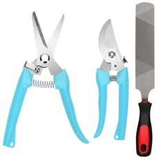 PEUTIER 염소 발굽 트리머 및 파일 3개 니퍼용 손톱깎이 곡선/스트레이트 헤드 양 트리밍 가위 래스프 말굽 돼지 동물 발굽용 (블루), PEUTIER 염소 발굽 트리머 및 파일 3개, 니퍼용