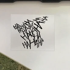 호환 재미 있은 오토바이 헬멧 스티커 하하하 반사 유형 비닐 방수 12cm x, 04 검정색