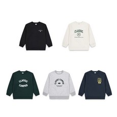 탑텐 키즈 공용 베이직 더블니트 레터링 스웨트셔츠 MKE3TR3001 ZMS371 FQX414