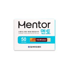 개인용혈당검사지 /STANDARD Mentor Blood Glucose Test Strip (01GS21), 50매입, 1개