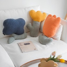 보유샵 꽃모양 쿠션 소파 북유럽 튤립 인테리어 쿠션, 옐로우|S사이즈, 엘로우
