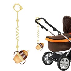 多功能防掉鍊 奶嘴防掉鏈 玩具防掉鍊 奶嘴鏈 織帶奶嘴鏈 奶嘴夾 防掉夾 玩具防掉夾 造型奶嘴鏈 嬰兒奶嘴鏈 手推車配件, 黃色奶瓶帶, 1個