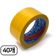 야채포장 테이프 비닐봉합기 전용 강력 접착 테이프 12mm, 노랑 40개