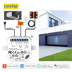 LoraTap WiFi 차고 문 오프너 제어 유선 센서 연락처 Tuya 스마트 라이프 원격 Google Assistant Alexa와, [01] EU Standard, 1개