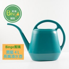 賓購 4L大容量長嘴澆水壺 家用園藝復古灑水壺 綠植盆栽澆花壺 小口徑多肉澆水壺, 1個, 4L翠綠色/一支, 翠綠色