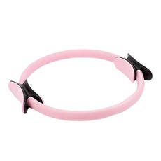 普拉提圈 阻力圈 健身環 瑜珈環 健身圈 阻力環 - 瑜珈伸展拉伸 有氧運動 拉筋開背 瘦身 筋膜肩頸按摩, 1個, 淺粉色, 淺粉色
