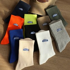 SLOTHFUL 簡約刺繡羅紋長襪滿額666元贈小樹懶擦手巾