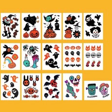 萬聖節紋身貼紙迷你套組, 15張, 無味