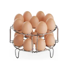 스테인레스 스틸 계란 스티머 가정용 트레이 완벽방수 랙 보관 액세서리 2 층, 01 은, 1개