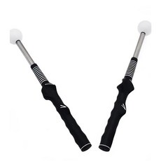 PGM 高爾夫揮桿聲音訓練器，可伸縮揮桿輔助器，增強力量與穩定性, 黑色（兩個裝）, 1個