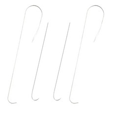 손 공예 비딩 바늘 세트 유연한 스테인리스 스틸 바늘 나사산 포함