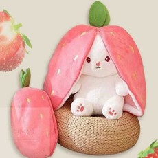 경희마실 애착토끼인형 딸기토끼인형