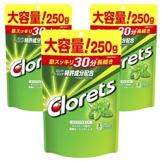 클로레츠 XP 오리지널 민트 스탠드 파우치, 250g, 3개