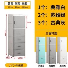 펜트리 서랍장 수납장 폭좁은 4서랍 캐비닛 틈새 112높이 작은문 보관함 35cm, L. 35cm 작은 문 서랍4개 높이 112