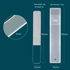 호환 투명 네일 파일 나노 유리 네일 파일 샌딩 연마 파일 연삭 장비 매니큐어 아트 도구 Whit Box, 02 Square