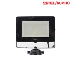 금호전기 번개표 LED 슬림사각 투광등 캠핑조명 작업등 블랙 75W 주광색, 단품, 1개