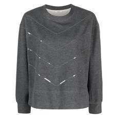 페세리코 시퀸 장식 크루 넥 스웨트셔츠