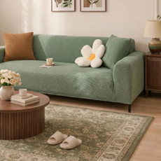 서플라이랩 사계절 고탄력 도톰 와플 쇼파커버 풀커버타입, 1개, 그린