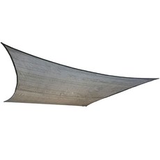 썬키다 옥상 방수 삼각 그늘막 차광막 썬쉐이드 옥상 천막, 3.6m사각, HDPE 메쉬 그레이