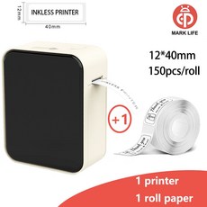 life 미니 블루투스 열전사 라벨 프린터 P15 잉크 없음 자체 접착 스티커 사무실 주방, lk tea