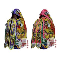 金龍佛具 手工跳紗粉龍袍 紫龍袍 1尺6穿 神明衣