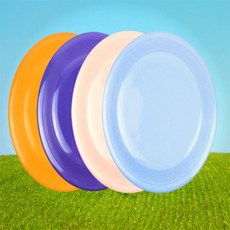 한스밀 강아지 물어오기 놀이 부드러운 안전한 디스크 완구 강아지훈련디스크, 오렌지