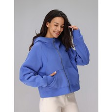 여성용 플리스 안감 루즈핏 후드집업 간절기 아우터 편안한 요가복 피트니스웨어 블랙 풀집 겨울용 따뜻한