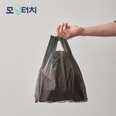 국산 튼튼한 손잡이 비닐봉지 검정색, 200개, 12L