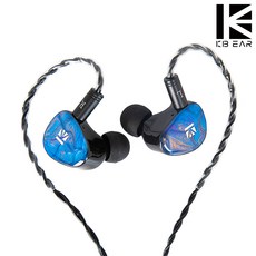 KBEAR KB02 인이어 이어폰 2pin 3.5 노마이크 골전도 하이브리드 [1년AS], J076 블루