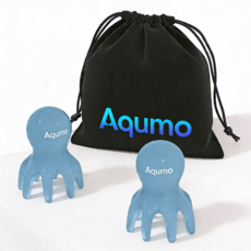 Aqumo 문어 두피 괄사 마사지기, 블루, 1세트