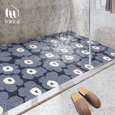 好物良品 霧灰花漫 絲圈瀝水墊, 1個, 霧灰花漫,60x120cm