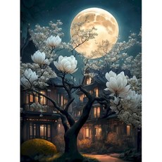 숫자로 그리는 유화 마당 아크릴 페인트 숫자 그림 캔버스 풍경화 홈데코용, 4. A3
