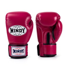 WINDY 經典皮革拳擊手套 泰拳拳套 踢拳擊 桃紅色, 1個