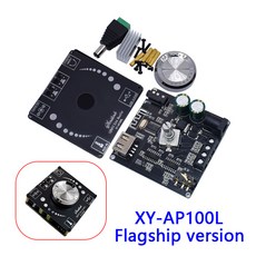 XY-AP100L 블루투스 5.0 스테레오 앰프 보드 USB 3.5mm AUX 오디오 수신기 홈 시어터 사운드 카드 전자 부품 액세서리 소스